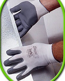 SHOWA 4550-09 4550 Zorb-IT Flat-Dipped Sponge Nitrile Glove with Nylon Liner Large SHOWA Glove White Pack of 12 Pairs SHOWA 4550-09 4550 Zorb-IT Flat-Dipped Sponge Nitrile Glove with Nylon Liner Large SHOWA Glove White Pack of 12 Pairs